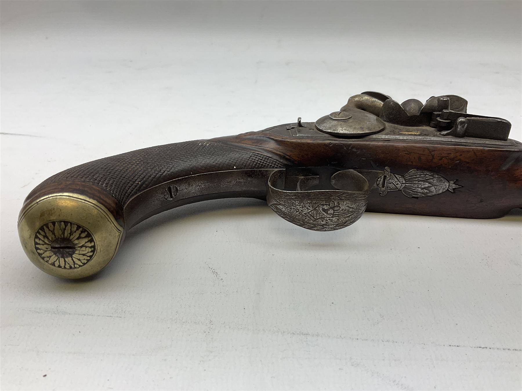 Early 19th century flintlock pistol by George Wallis Hull - Image 2 of 8