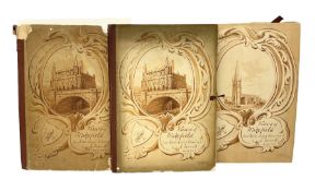 Louisa Fennell (British fl.c1870): Three limited edition folders of unframed Views of Wakefield