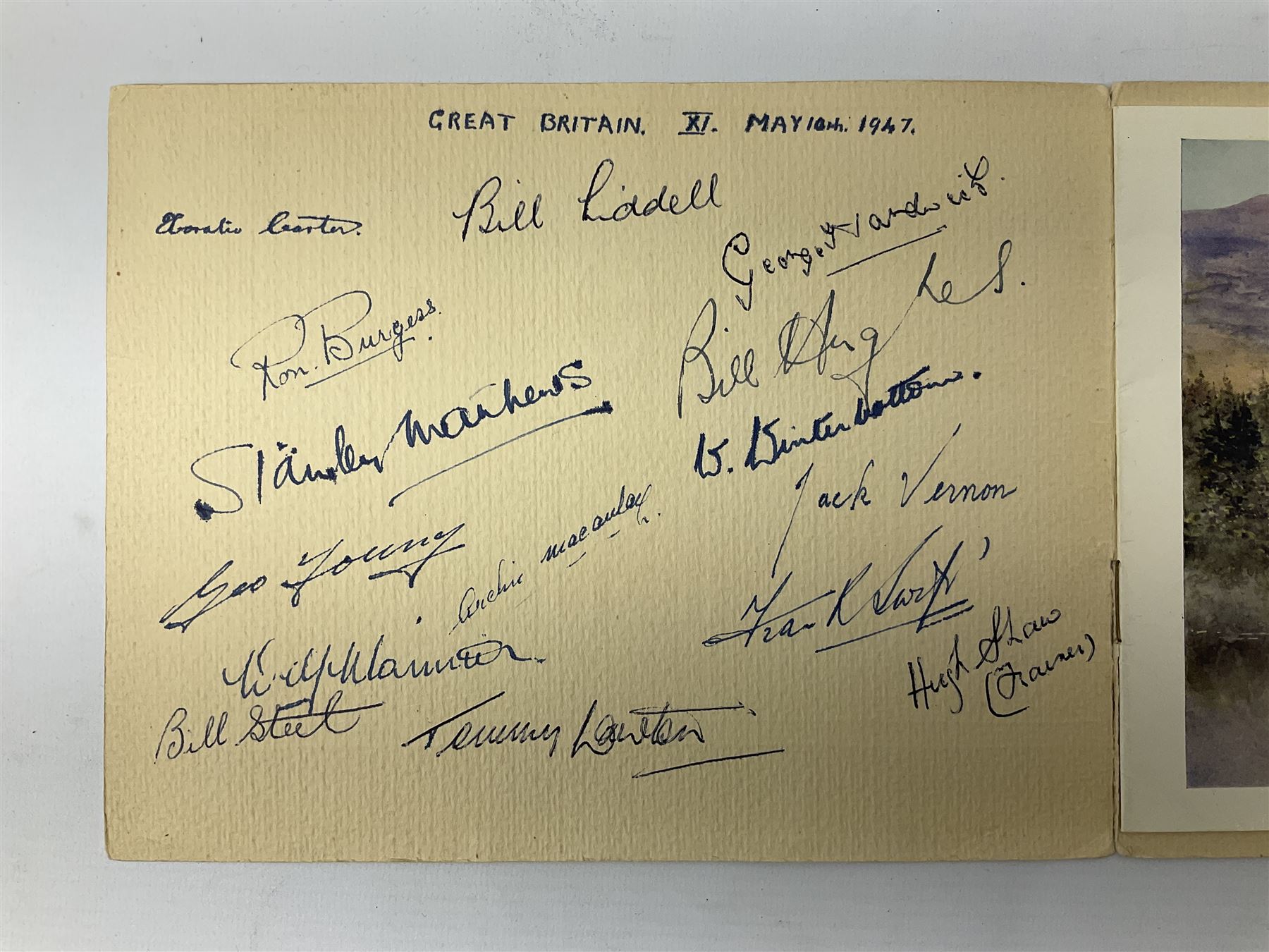Hotel brochure signed by the Great Britain football XI who played the Rest of Europe at Hampden Park - Image 2 of 9