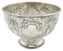 Edwardian silver rose bowl