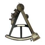 19th century ebony and brass sextant