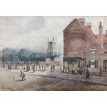 John George Hall (Hull 1835-1921): 'Drypool Square' watercolour signed and dated 1804