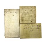 Three 17th/18th century manuscript deeds on vellum relating to properties in Bowling Alley Lane