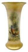 Early 20th century Royal Worcester vase decorated by Jas Stinton