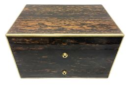 19th century brass bound coromandel vanity box