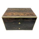 19th century brass bound coromandel vanity box