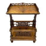 Victorian figured walnut �tag�re Canterbury