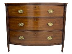 George III mahogany bow front chest