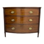 George III mahogany bow front chest