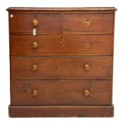 Chatsworth House - 19th century Victorian stained pine chest of drawers from Chatsworth House servan