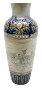 Late 19th century Doulton Lambeth sgraffito vase decorated by Hannah Barlow