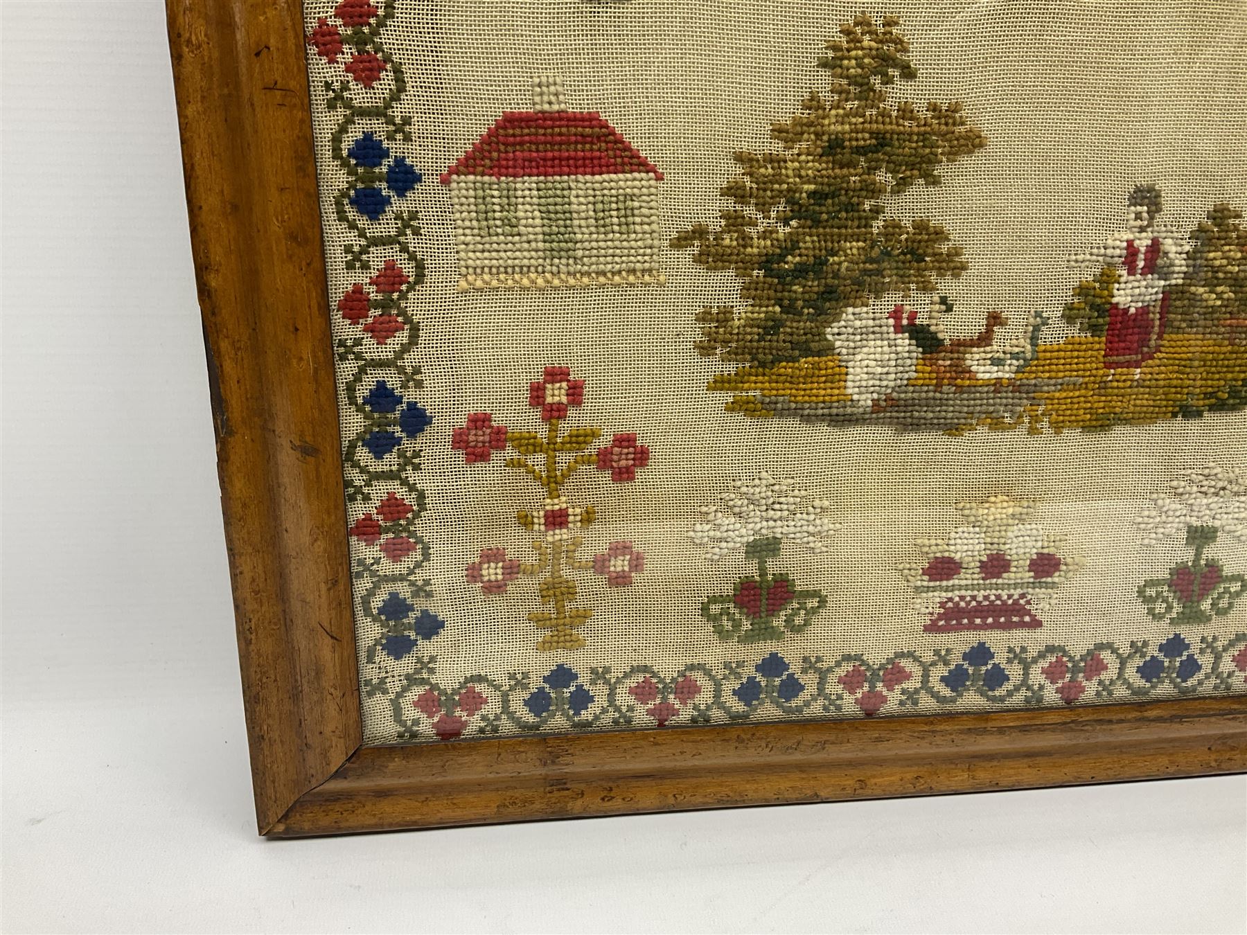 Victorian wool work sampler - Image 5 of 9