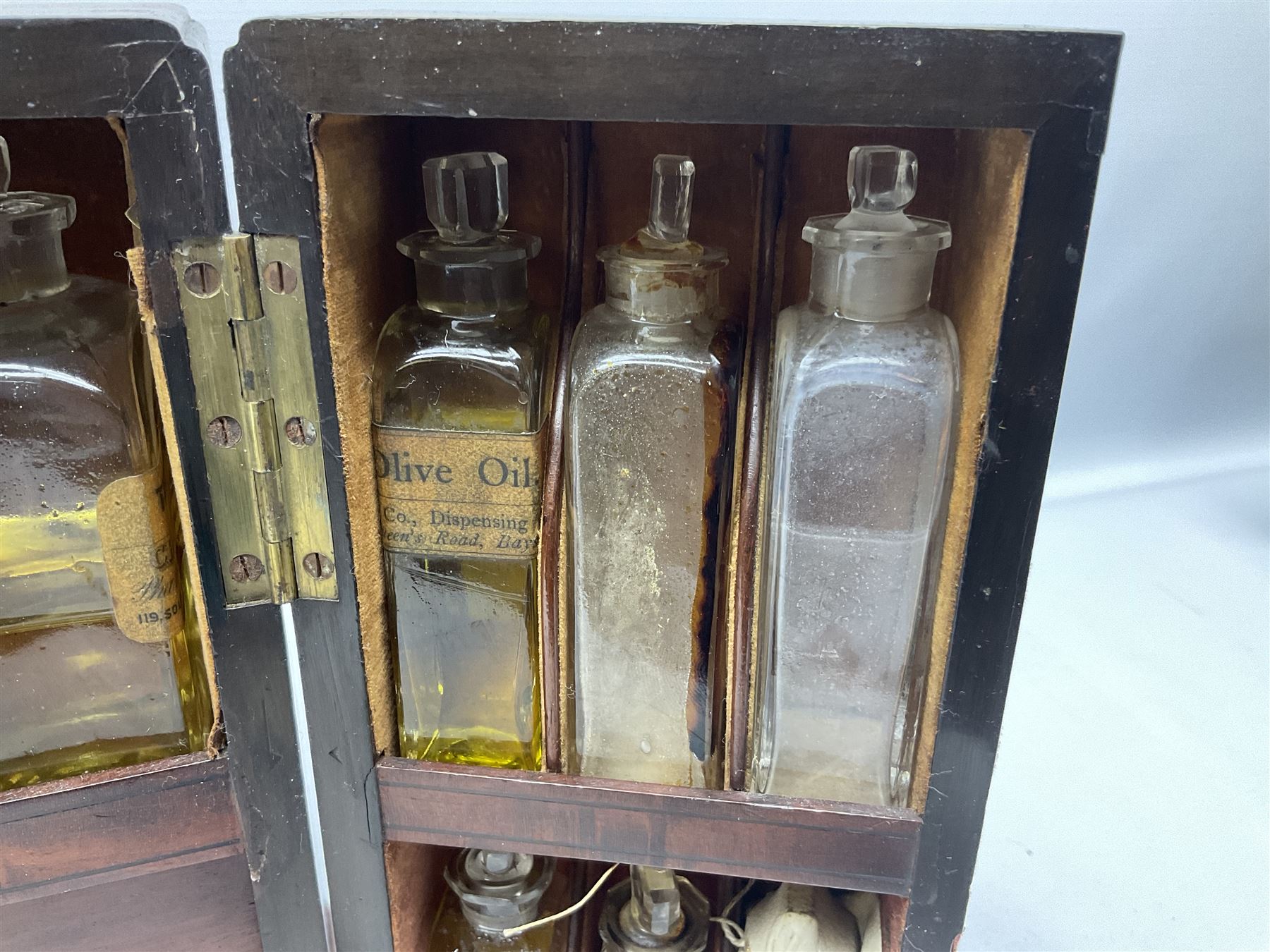 19th century mahogany travelling apothecary cabinet - Image 5 of 18