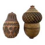 19th century coquilla nut nutmeg grater