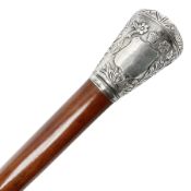 Victorian silver topped walking cane