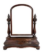 Victorian figured mahogany dressing table mirror