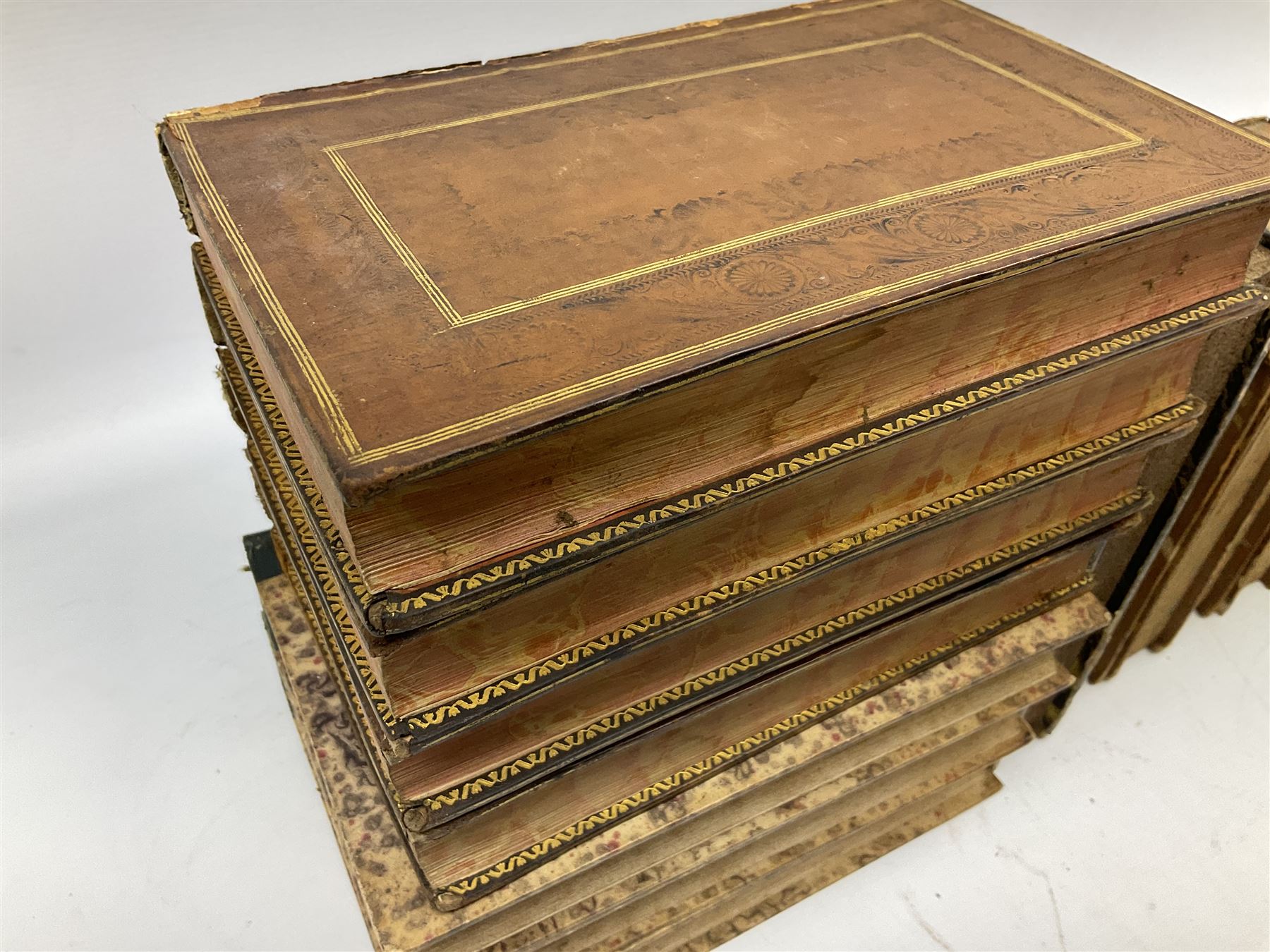 Twenty 18th/19th century leather bound books including part sets of Oeuvres De Messire Jacques-Benig - Image 12 of 15