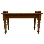 Victorian style oak window seat