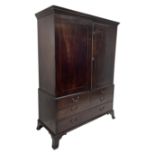 George III mahogany linen press