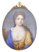 Christian Richter (Swedish 1678-1732) Portrait miniature