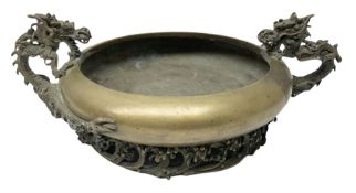 19th century Japanese bronze censer