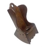 19th century miniature walnut rocking lambing chair