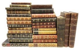 Twenty-seven 19th century leather bound books including The History of Napoleon Edited by R.H. Horne