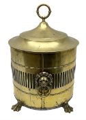 Victorian brass coal bin