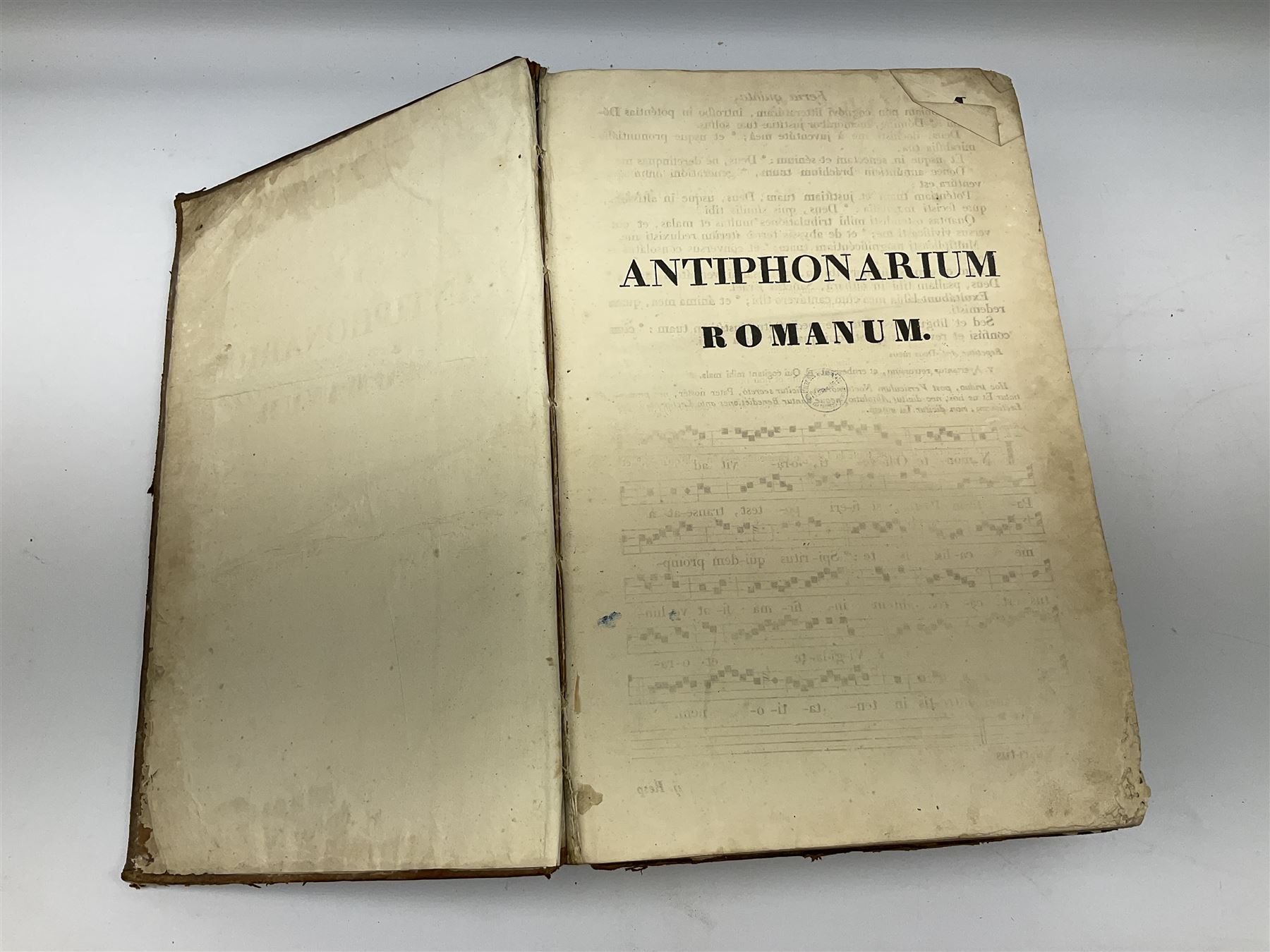 Six 19th century leather bound books of music comprising Graduale Juxta Missale Romanum and Antiphon - Image 5 of 21