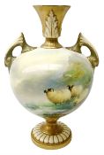 Early 20th century Royal Worcester vase decorated by Harry Davis