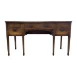 George III mahogany straight front sideboard