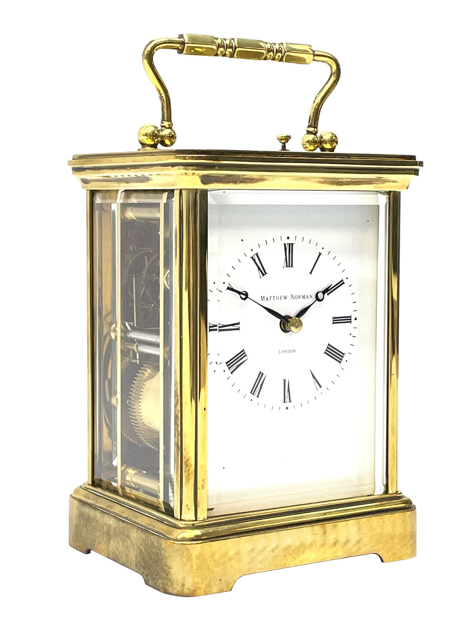 Corniche cased 20th century carriage clock dial inscribed �Matthew Norman