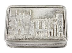 Early/mid 20th century silver 'castle top' vinaigrette