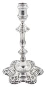 George II cast silver candlestick