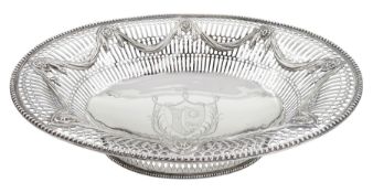 George III silver basket