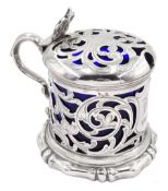 Victorian silver mustard pot