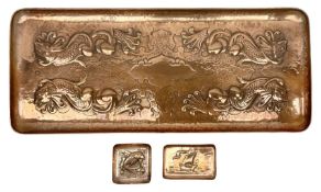 Arts and Crafts Newlyn School copper tray