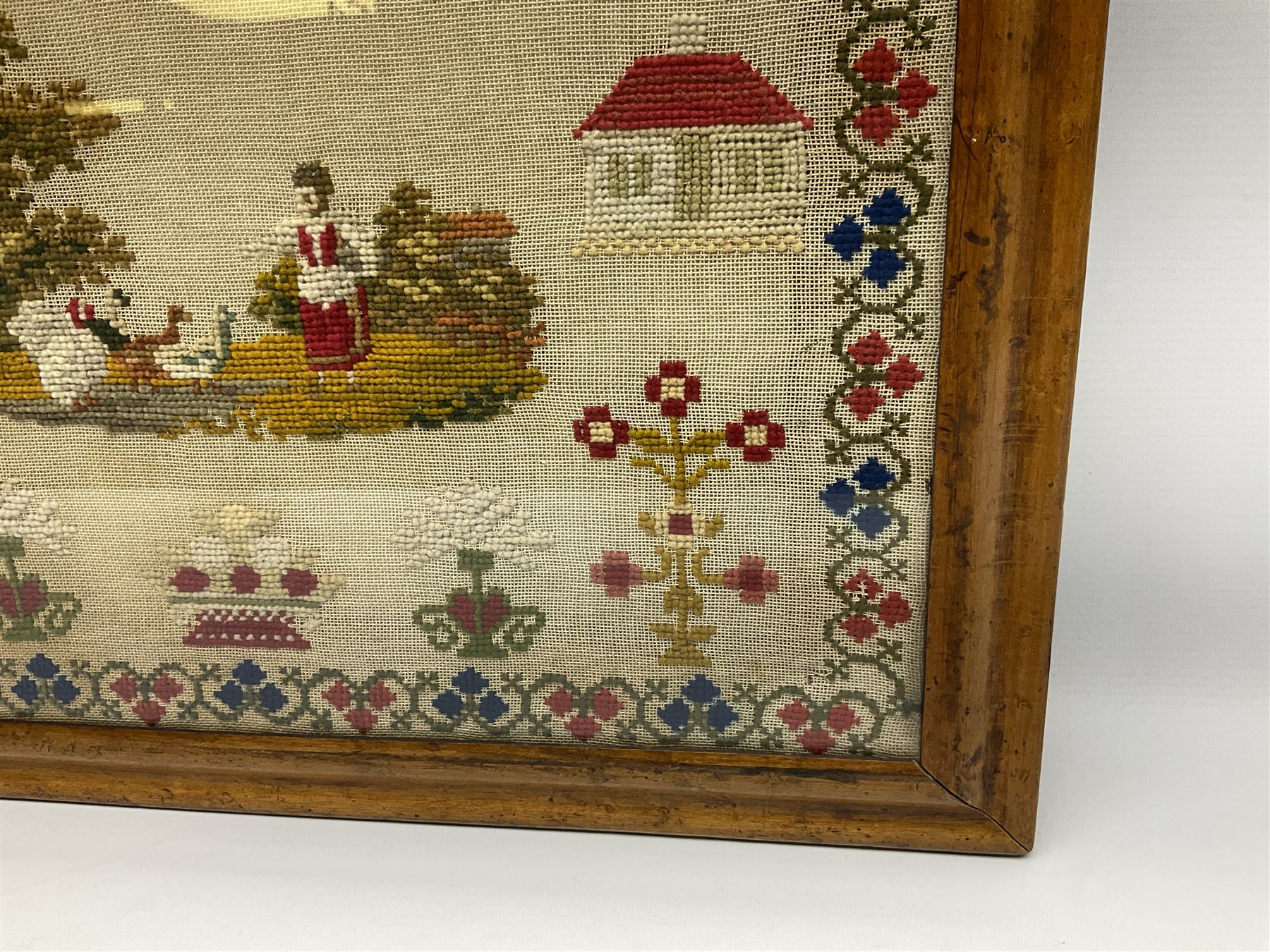 Victorian wool work sampler - Image 7 of 9