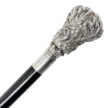 Silver topped walking cane