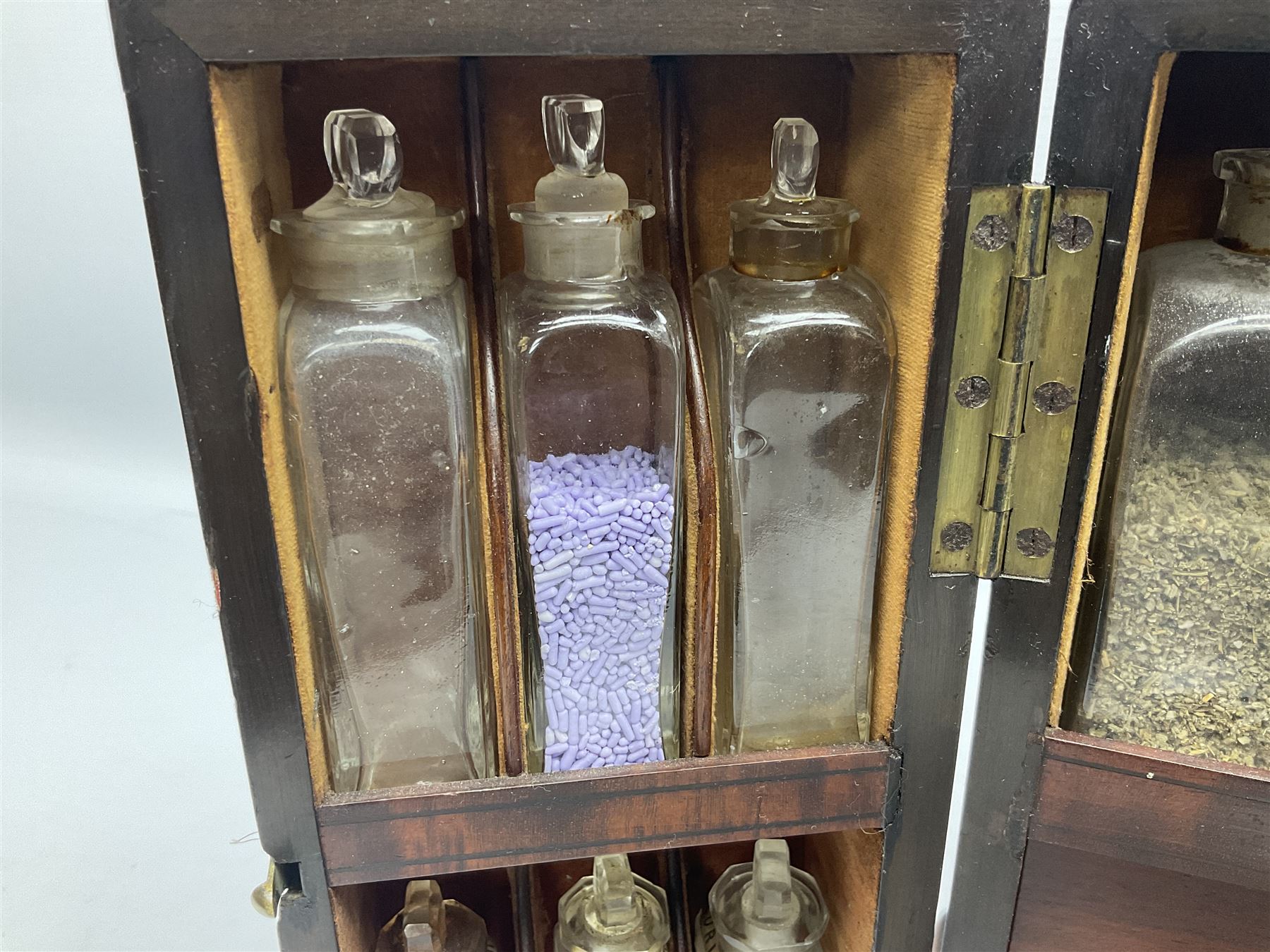 19th century mahogany travelling apothecary cabinet - Image 3 of 18