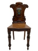 Victorian mahogany hall chair