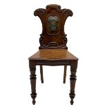 Victorian mahogany hall chair