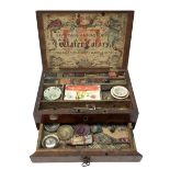 Late 19th century mahogany artists travel box