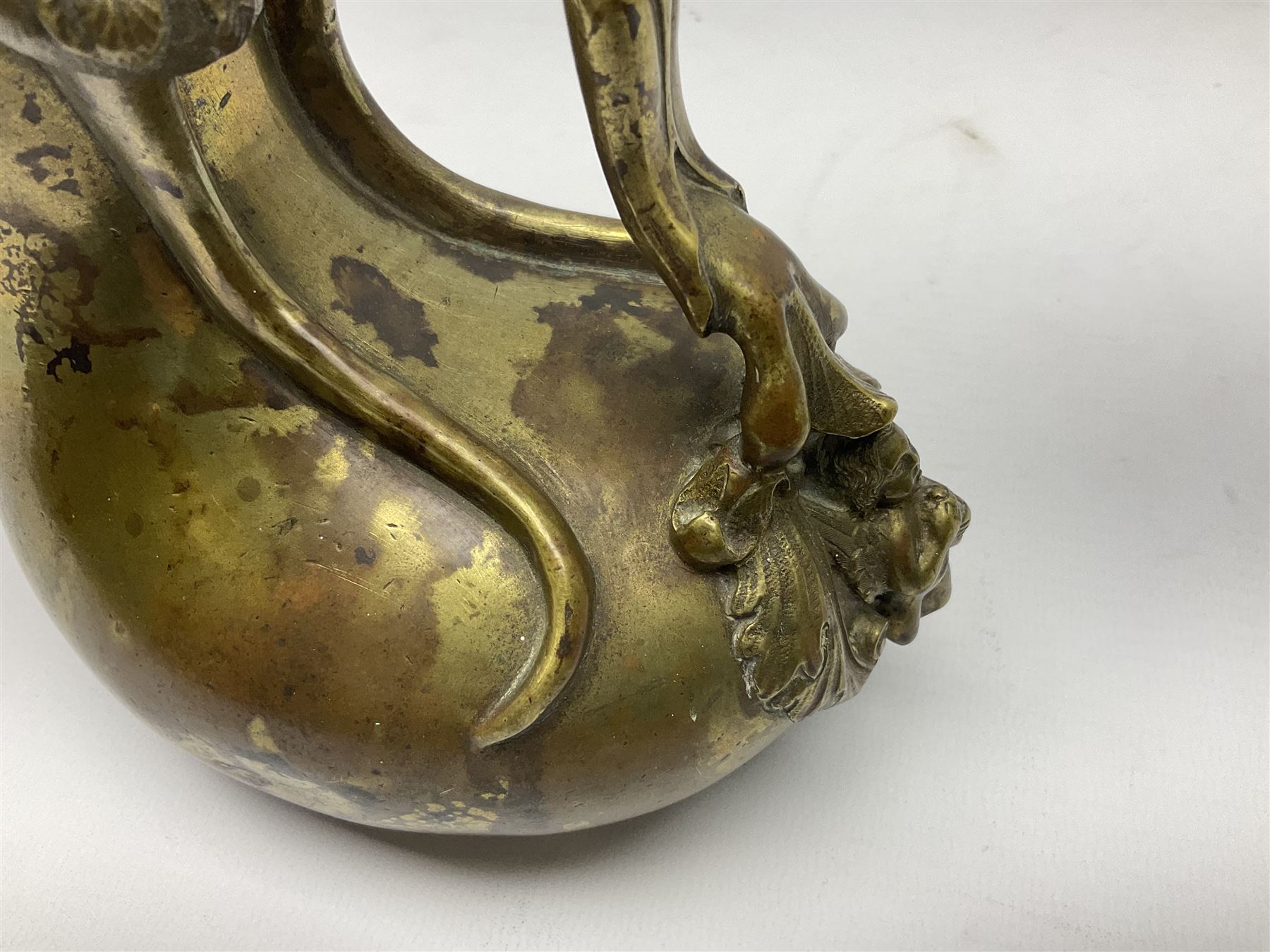 19th century Grand Tour bronze askos wine pitcher - Image 8 of 14