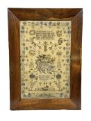 Early Victorian sampler by Mary Elizabeth Knapman aged eleven