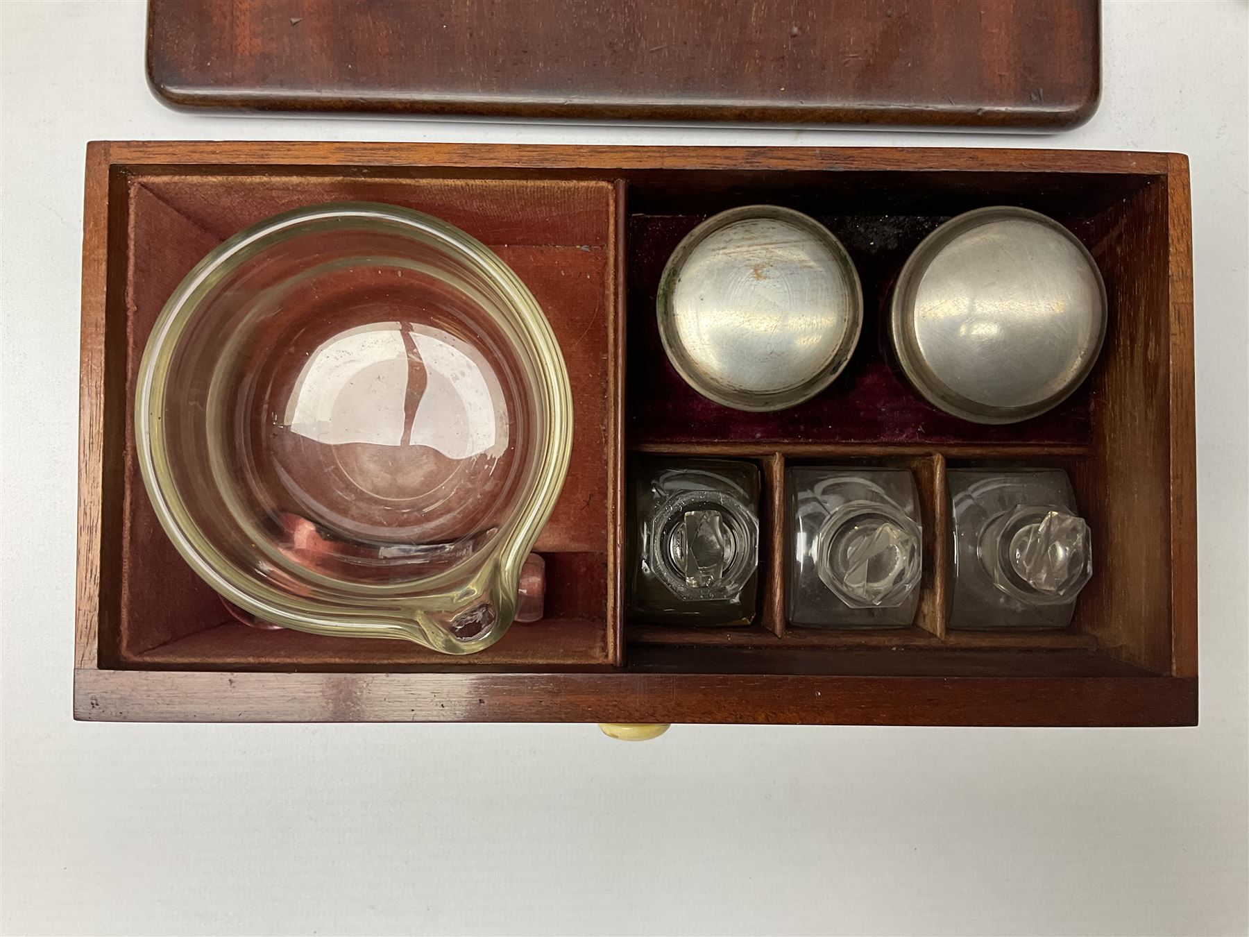 19th century mahogany travelling apothecary cabinet - Image 8 of 18