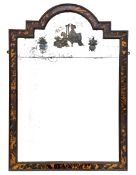Late 19th century tortoiseshell framed wall mirror