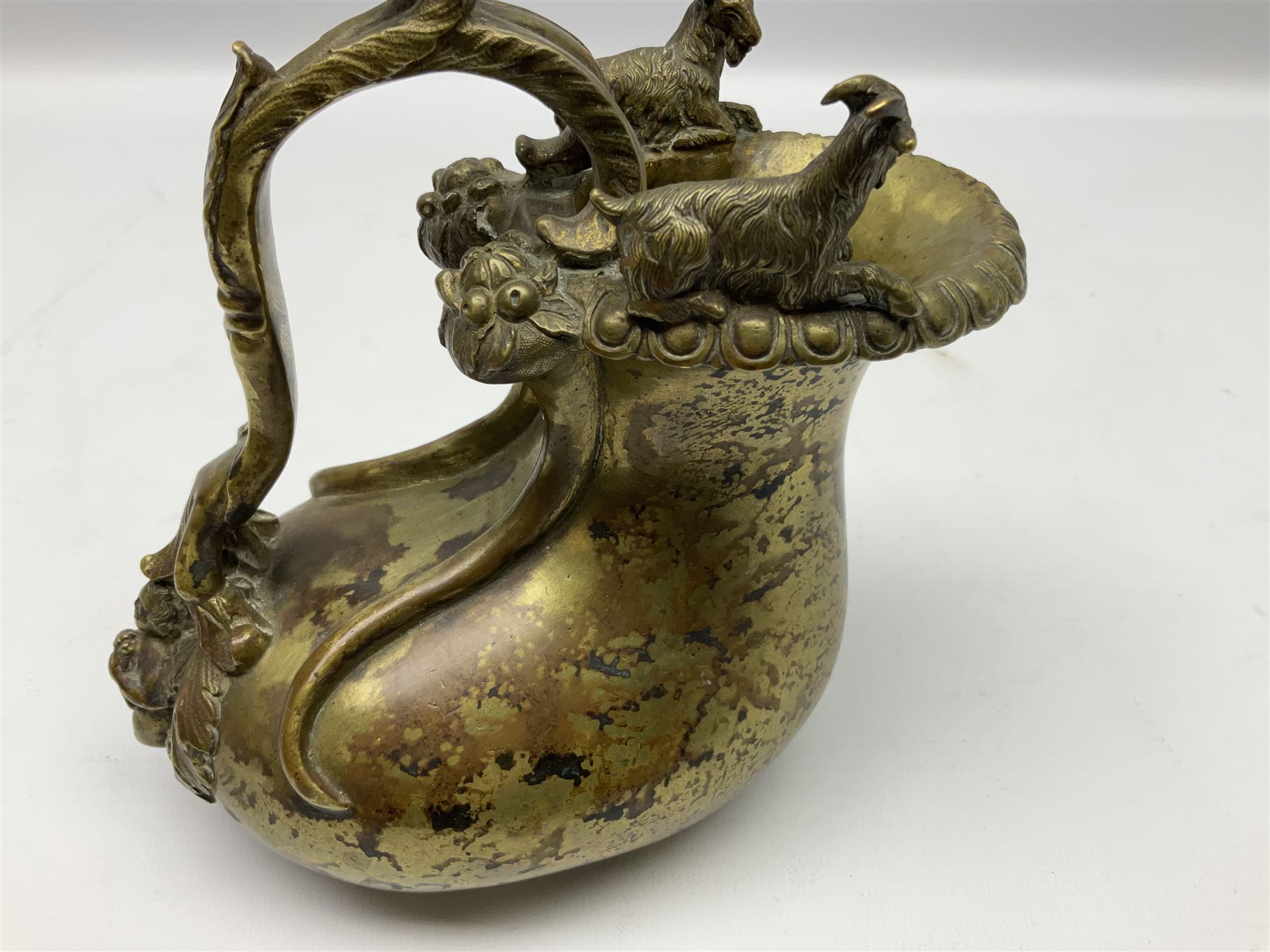 19th century Grand Tour bronze askos wine pitcher - Image 12 of 14