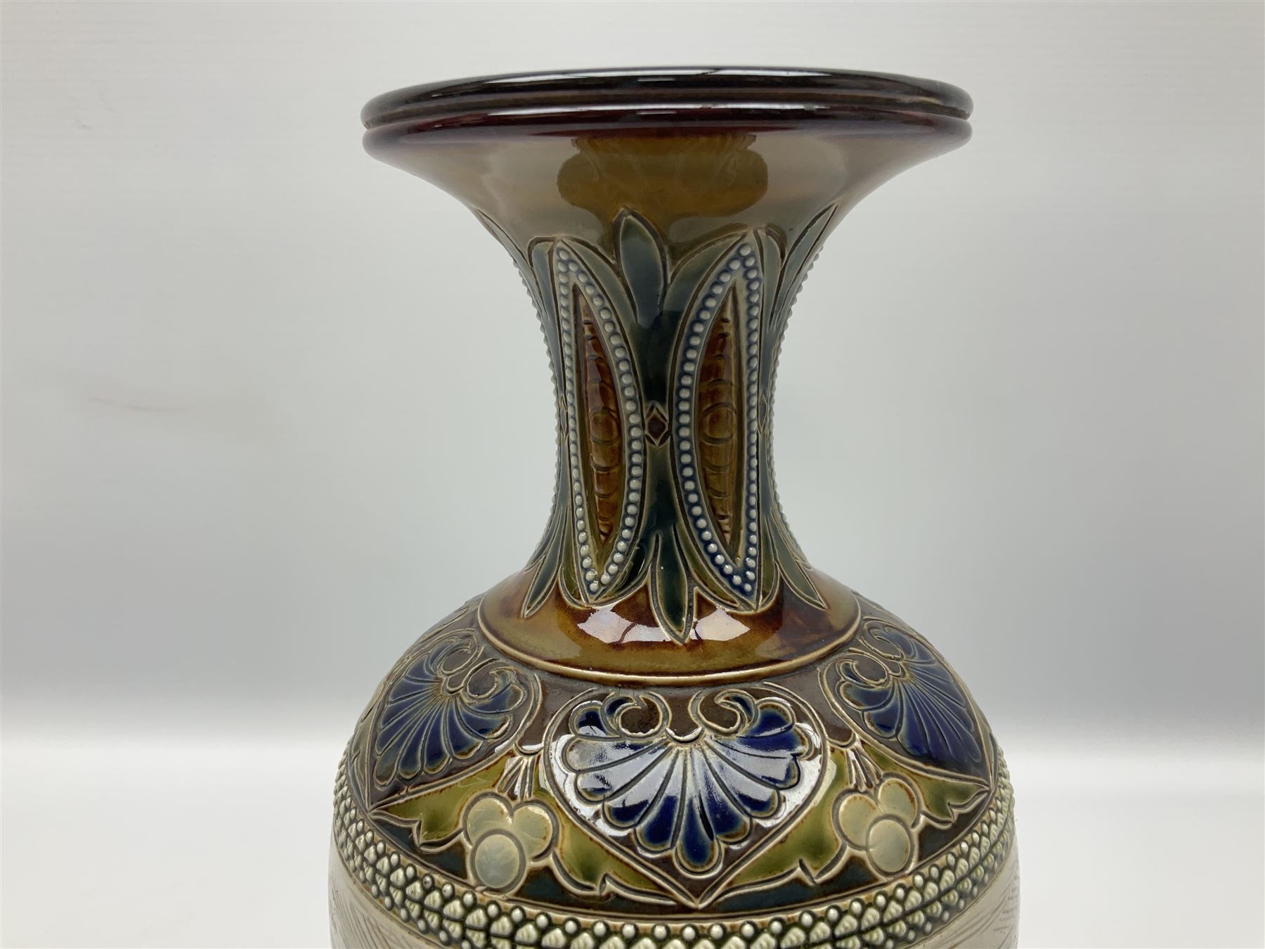 Late 19th century Doulton Lambeth sgraffito vase decorated by Hannah Barlow - Image 3 of 11
