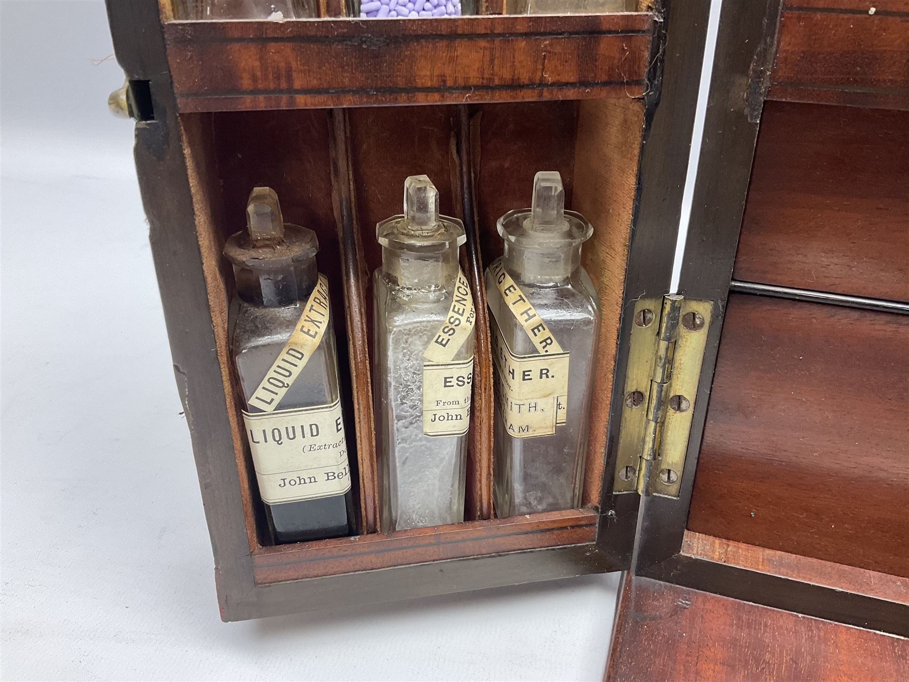 19th century mahogany travelling apothecary cabinet - Image 4 of 18
